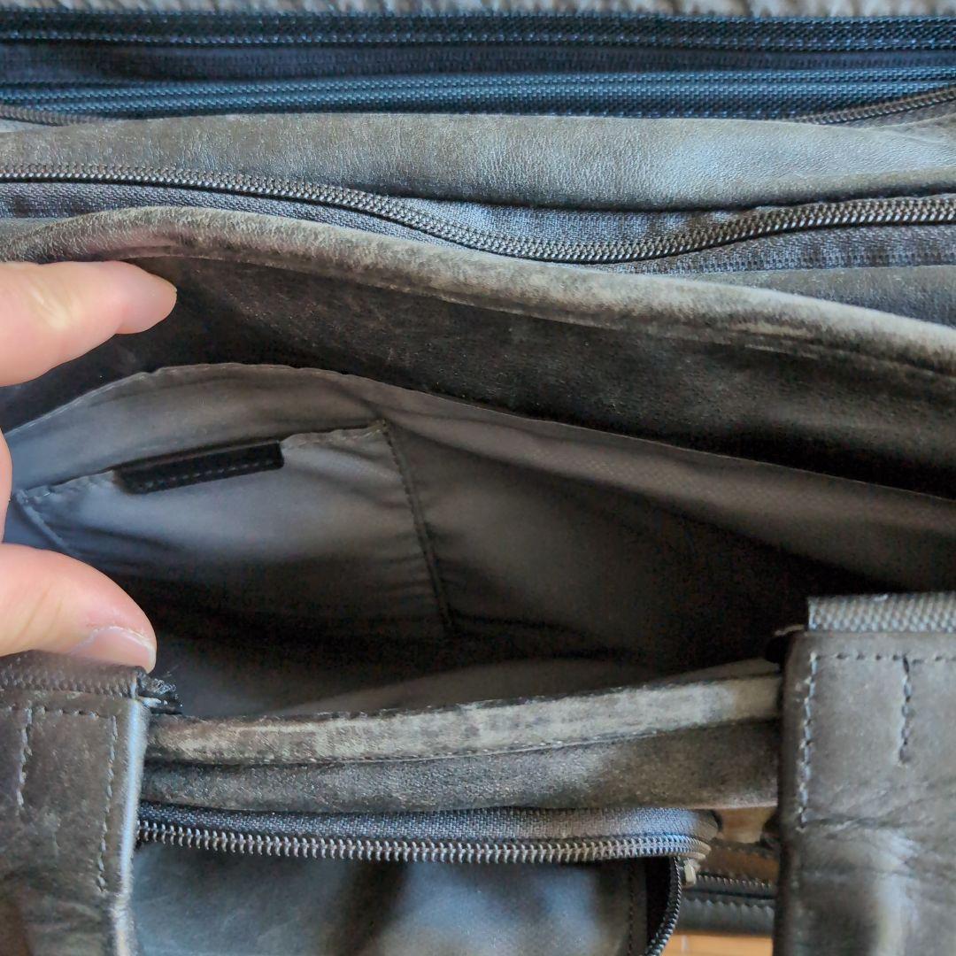 TUMI エクスパンダブルオーガナイザーラップトップブリーフ　オールレザー黒