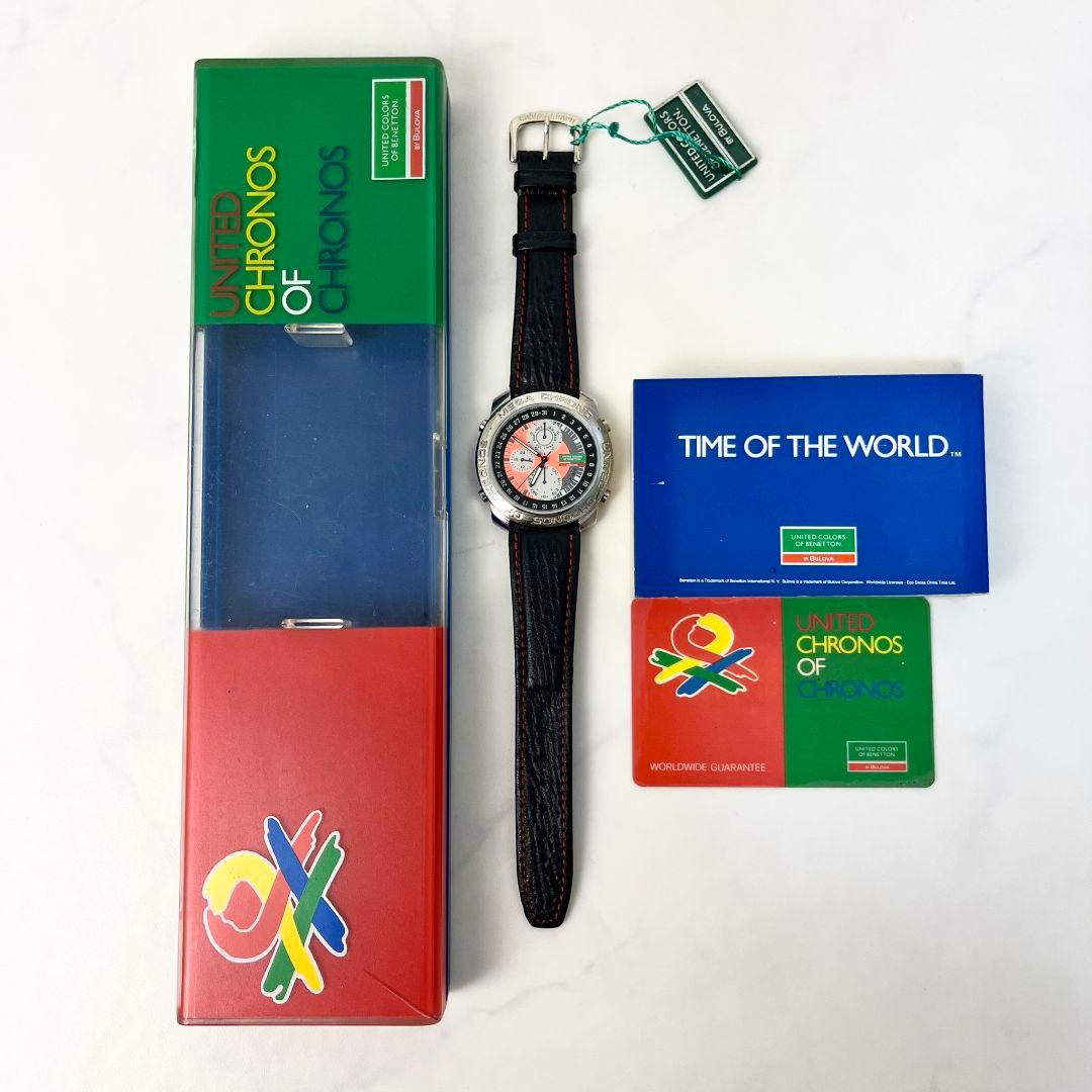 【稼働】 BENETTON BULOVA BN101 クロノグラフ 腕時計