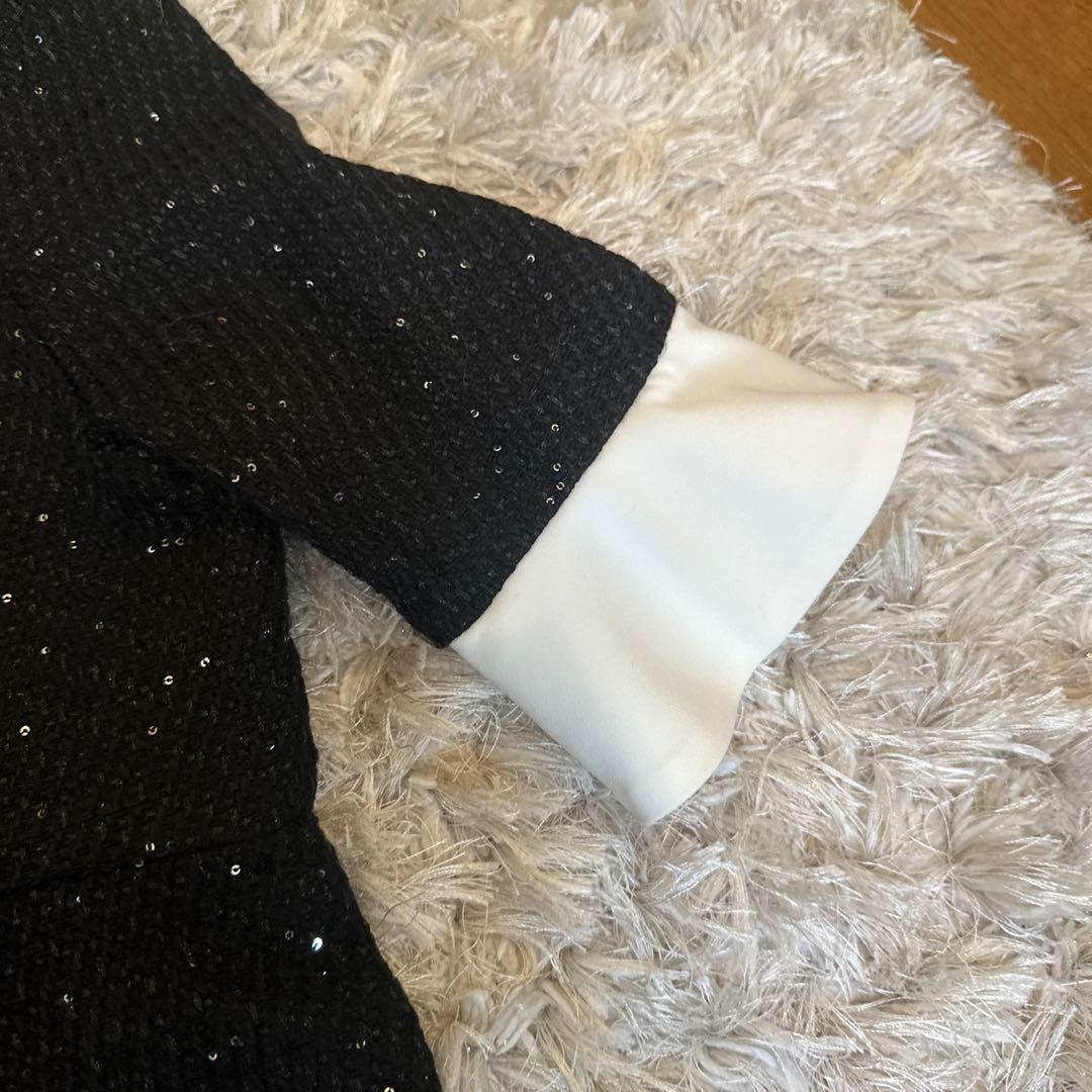 leja ドレス 花柄レースカラースパンコールAラインワンピースドレス