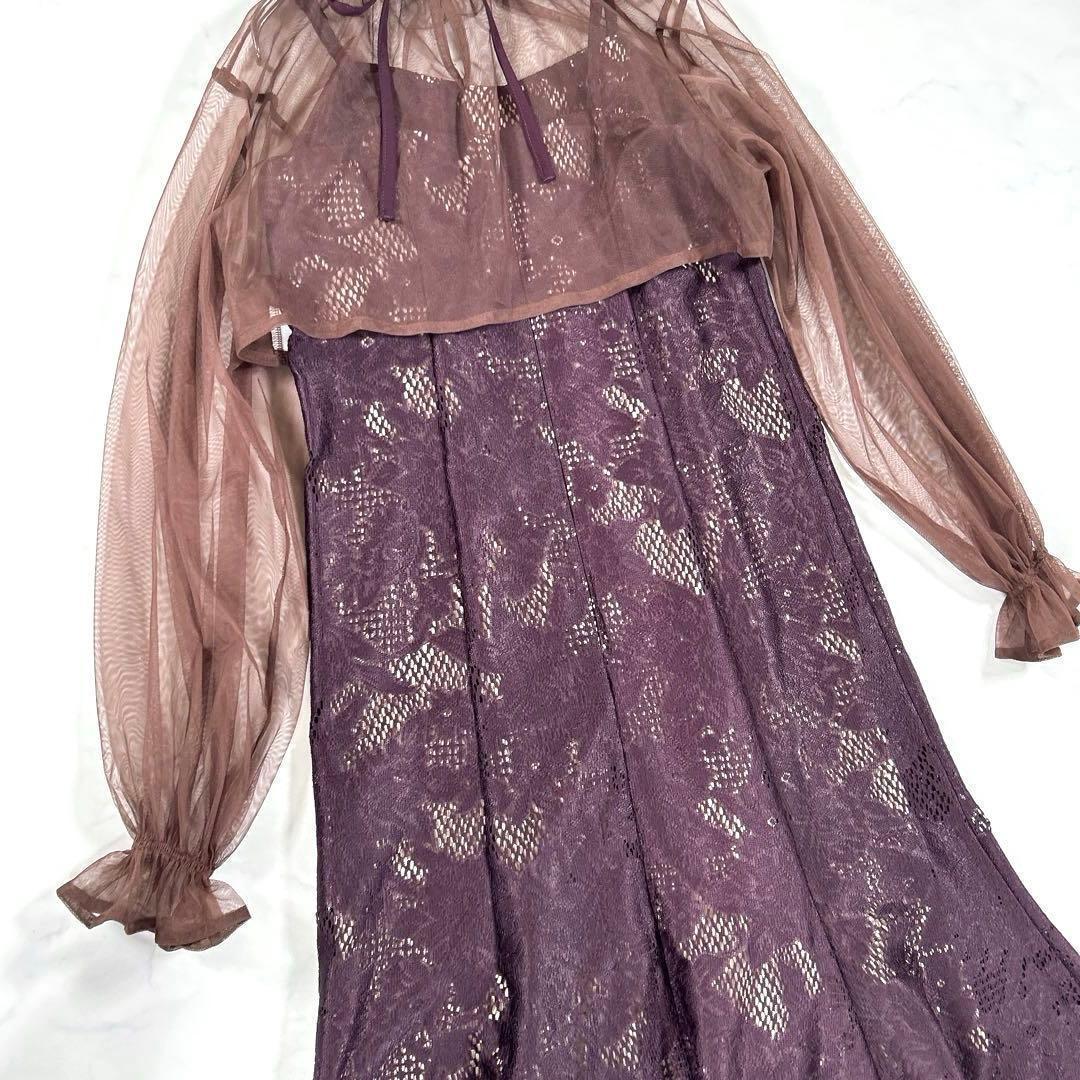 Dorry Doll　シフォンボレロセットメニーウエイドレス　ダークブラウン　M