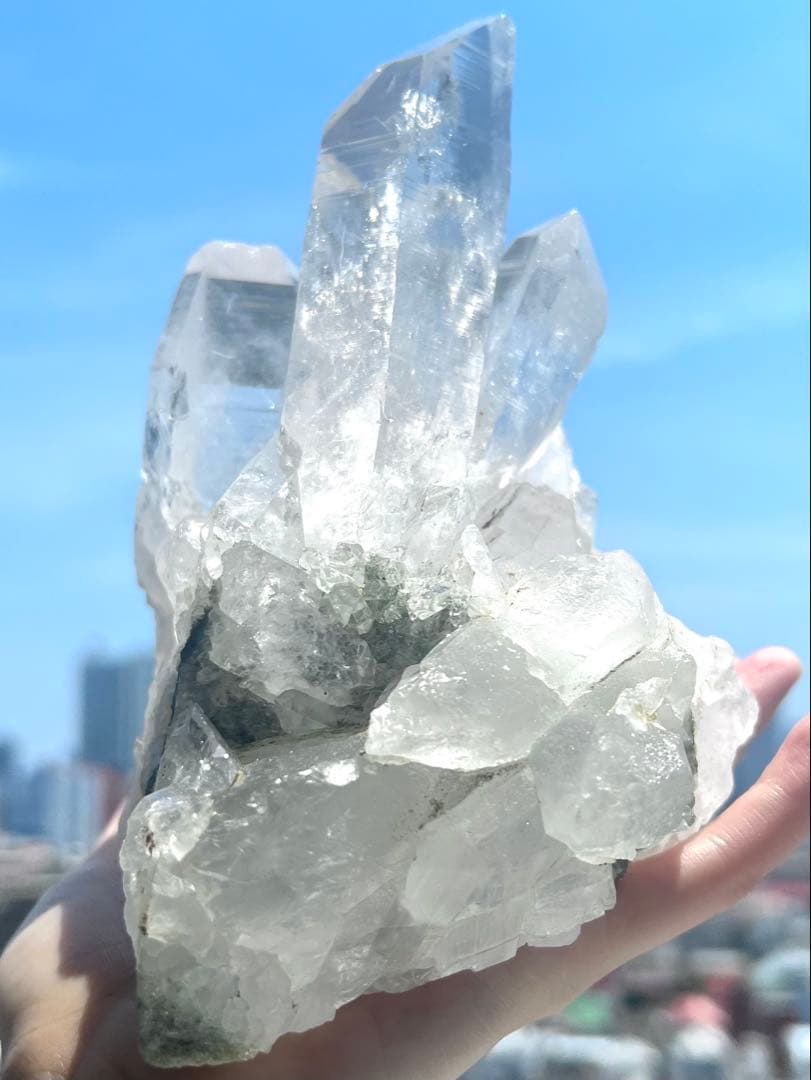 美✨1.3kg!希少✨AAAAA 宝石質 マニハール水晶 ✨大天使ミカエルの神殿