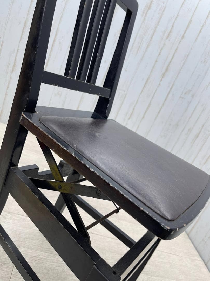 カワイ トムソン椅子 黒 高さ調整可能 ピアノ椅子 背もたれ KAWAI