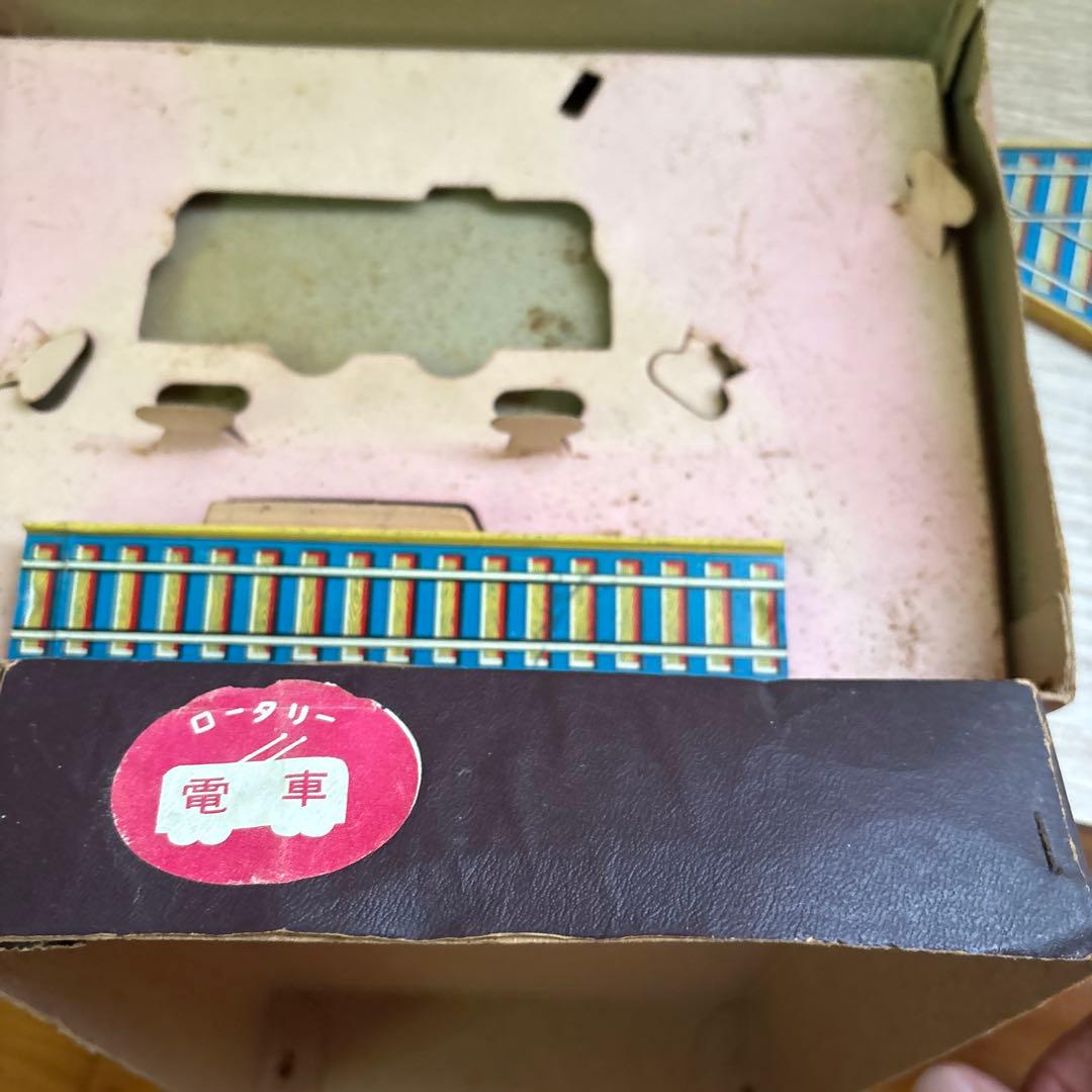 ブリキ ロータリー電車 蒸気機関車 2点 昭和レトロ アンティーク 日本製