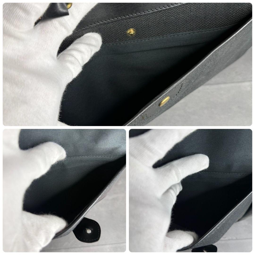 【入手困難】万双 レザー キャンバス コンビ 天ファスナー ブリーフケース