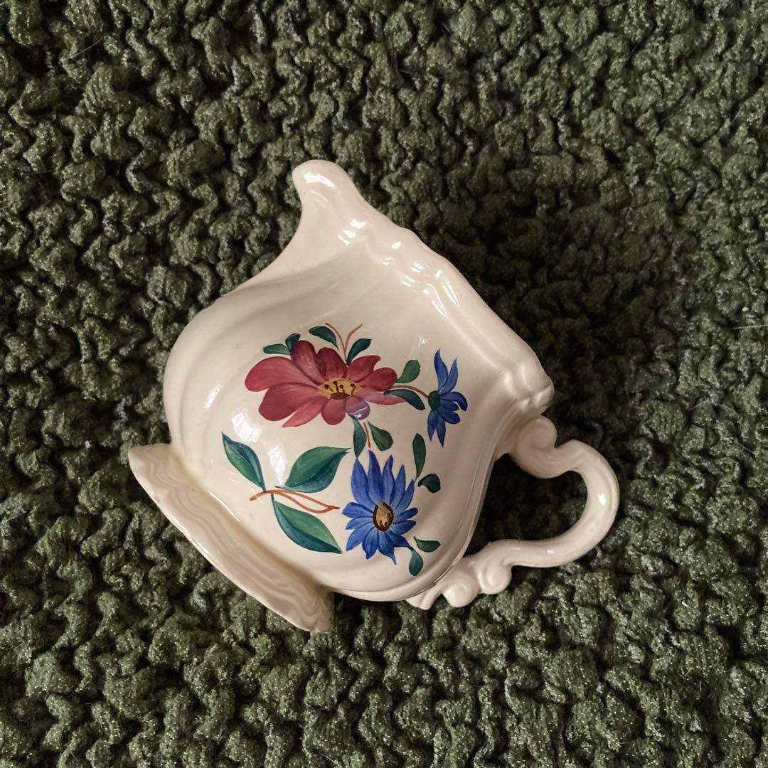 フランスアンティーク サルグミンヌ 花リムのクリーマー ピッチャー