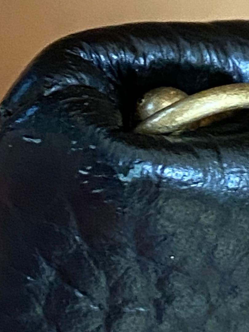 最終お値下げGNUOYP ニュピ 天溝コンパクトウォレット BLACK 野生鹿革