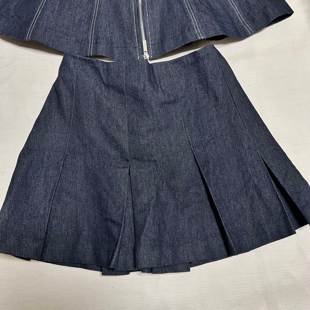 Micha 　　　デニムナイトドレス ジッパー付き フレア