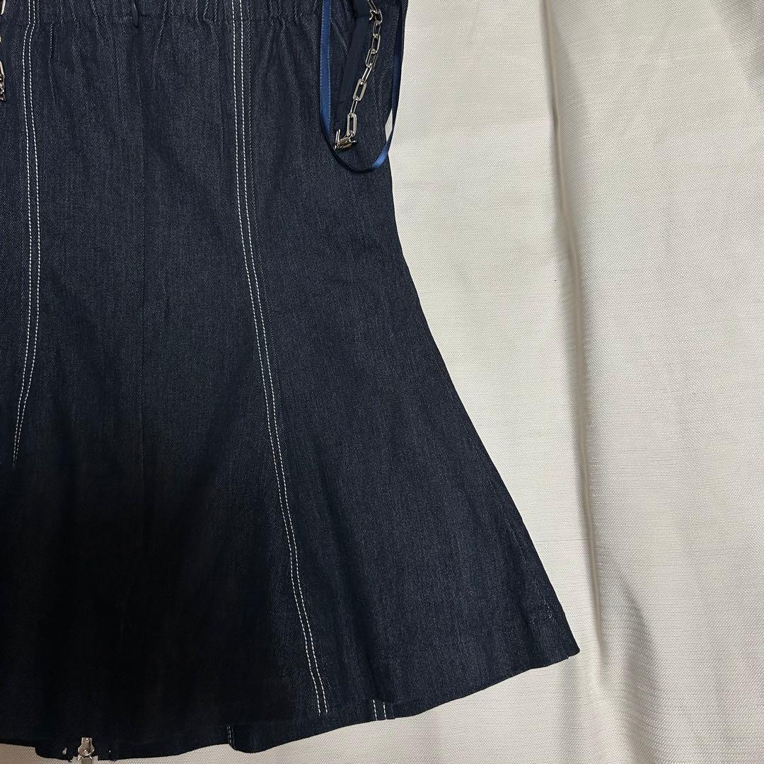 Micha 　　　デニムナイトドレス ジッパー付き フレア