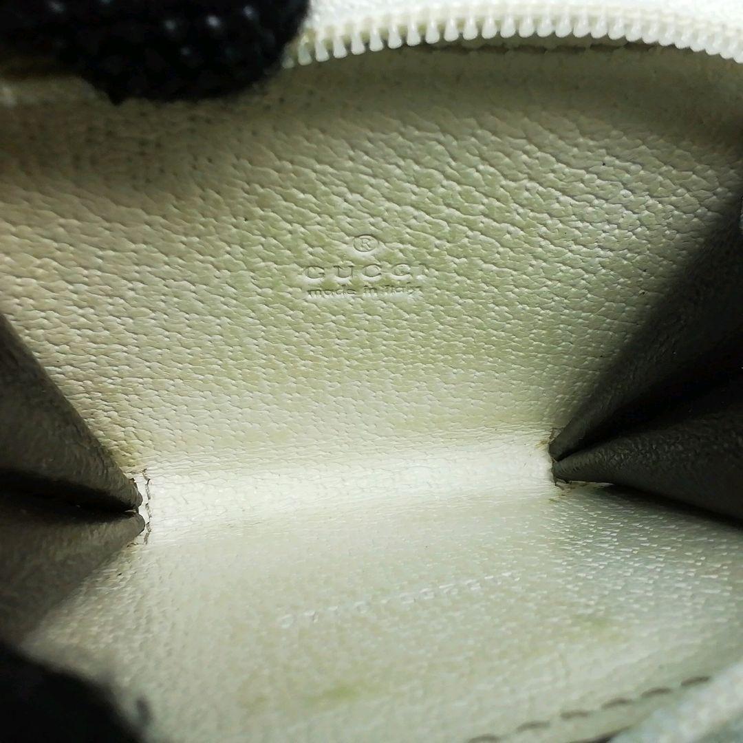 GUCCI　グッチ　GGキャンバス キャメルホワイト　ケース　小銭入れ