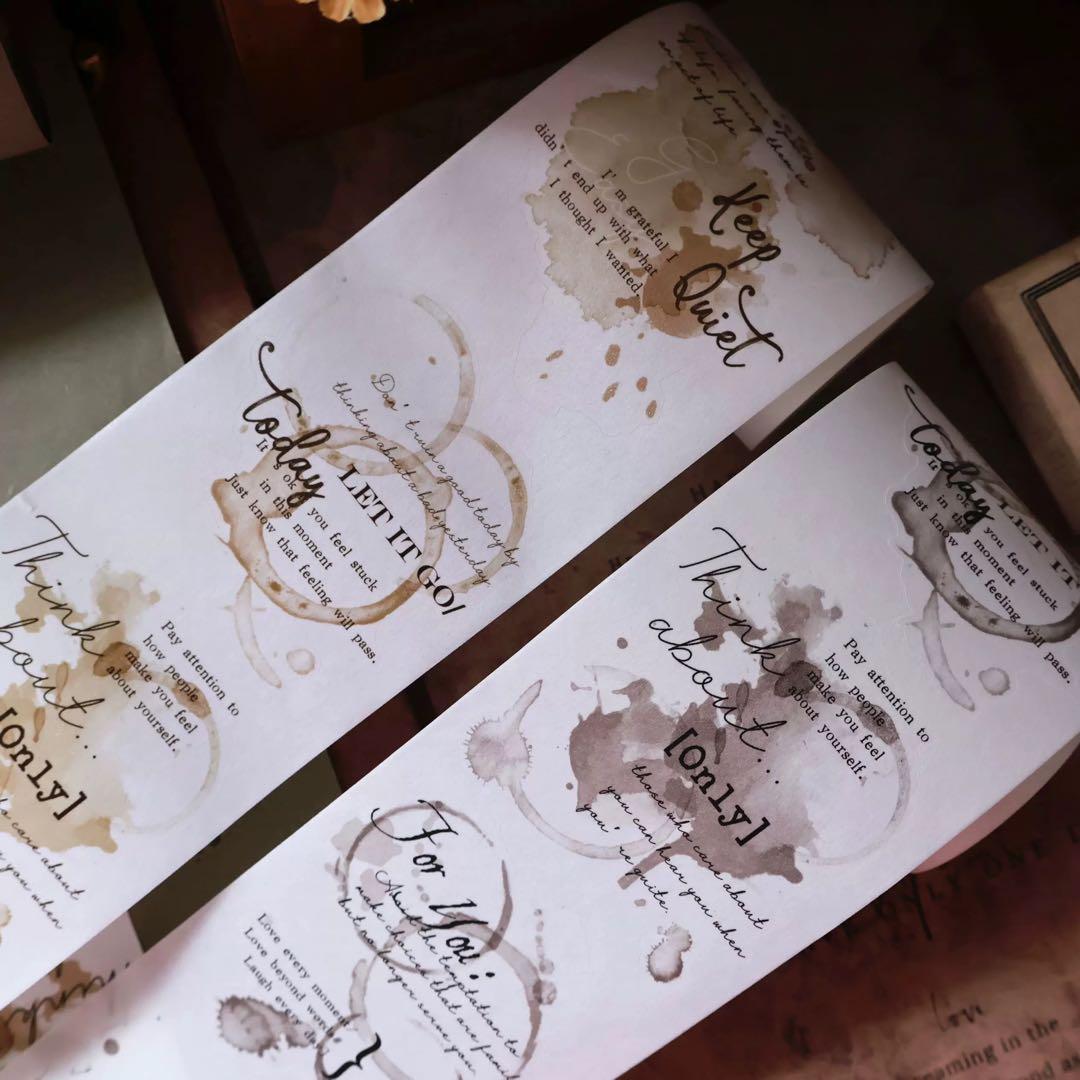 壹洱原创《咖啡渍》海外マスキングテープ　マステ 【2556】