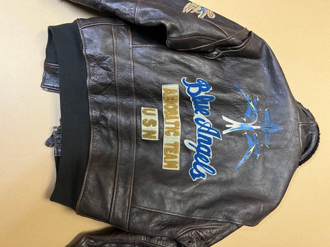 AVIREX ブルーエンジェルス レザーG-1ジャケット XS - メルカリ