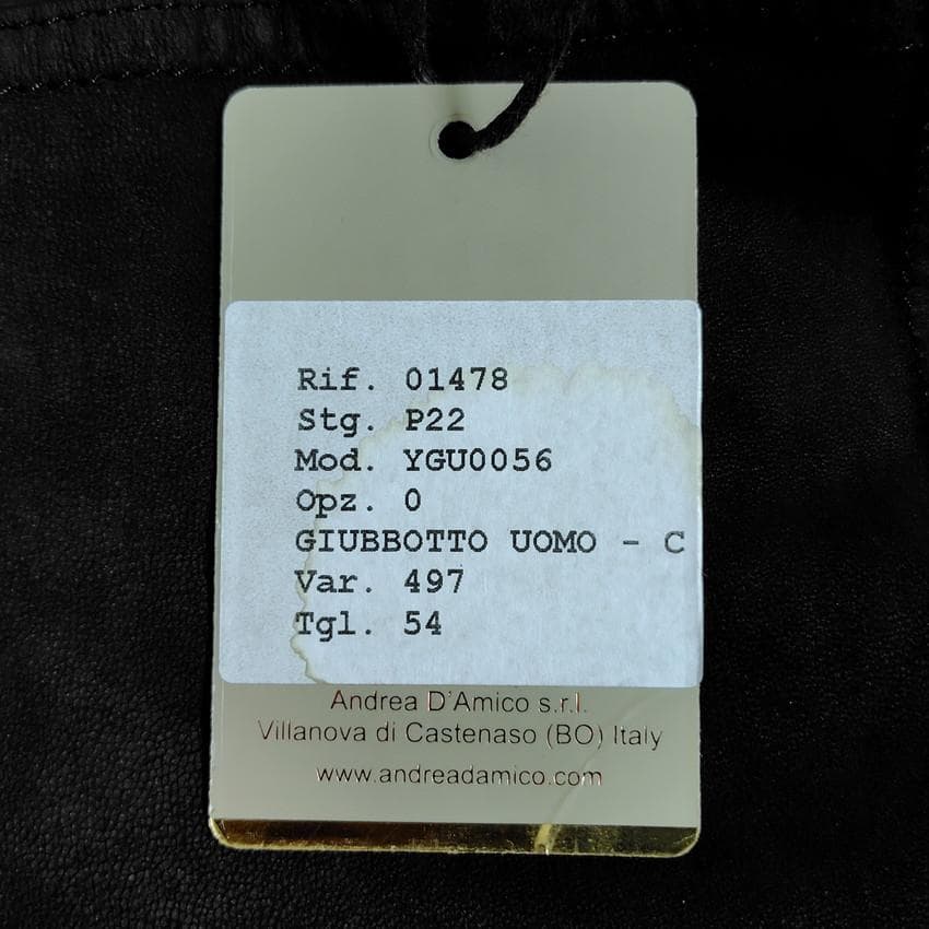 新品 Andrea D´AMICO サイズ54 ダミコ ライダース スエード