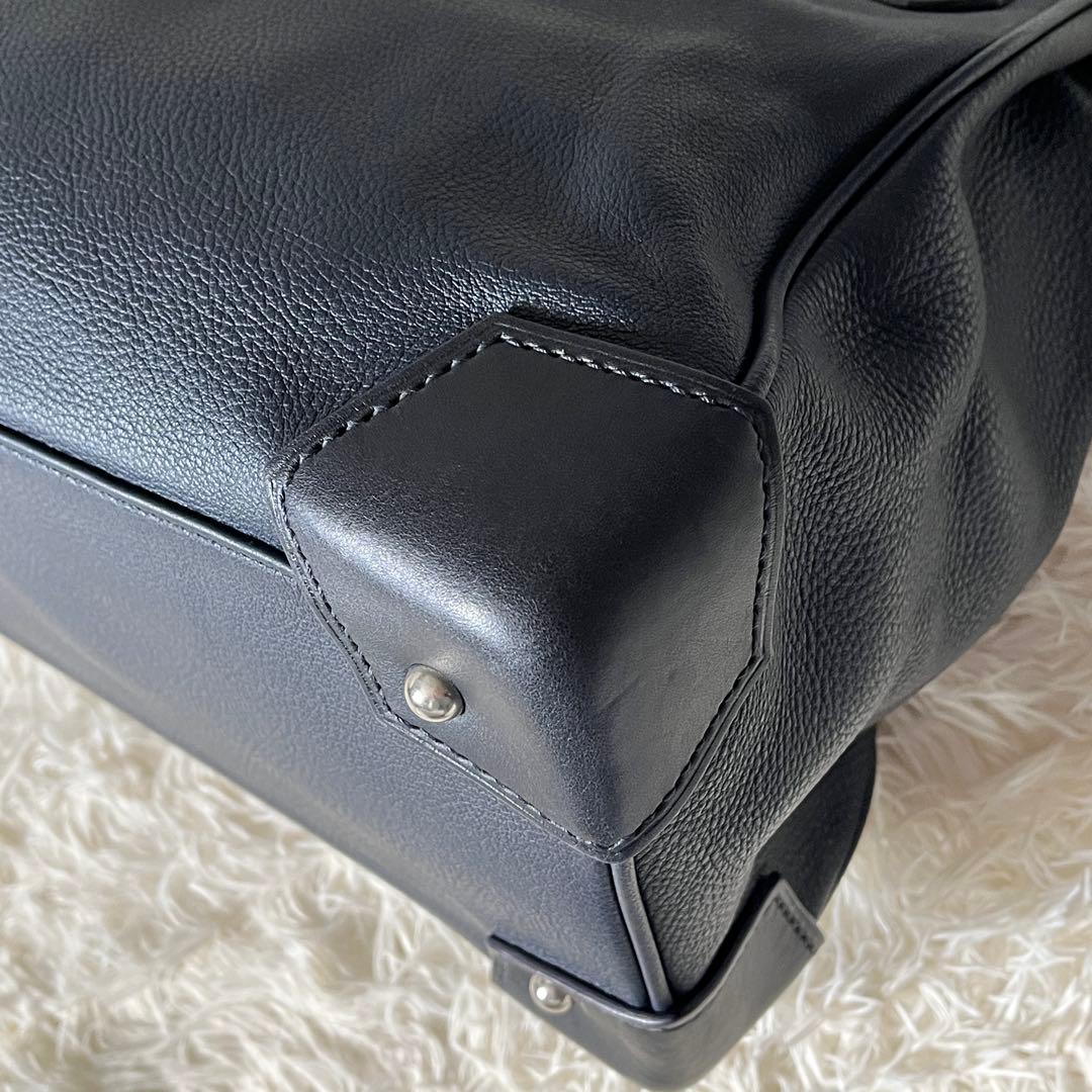 SOMES SADDLE×HT LABEL ビジネスバッグ　レザー　ネイビー