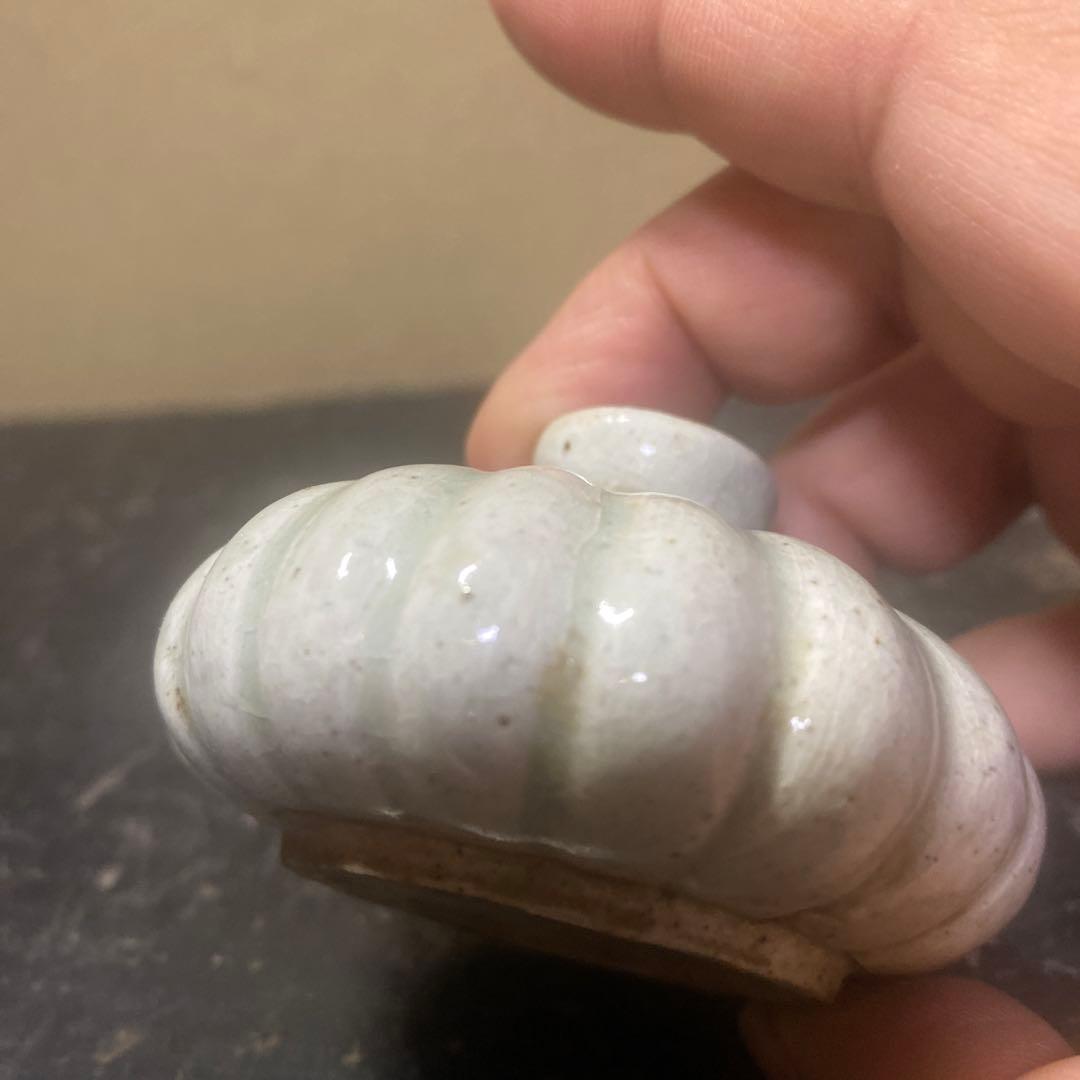 中国古玩具　白磁油壺7cm3.5cm