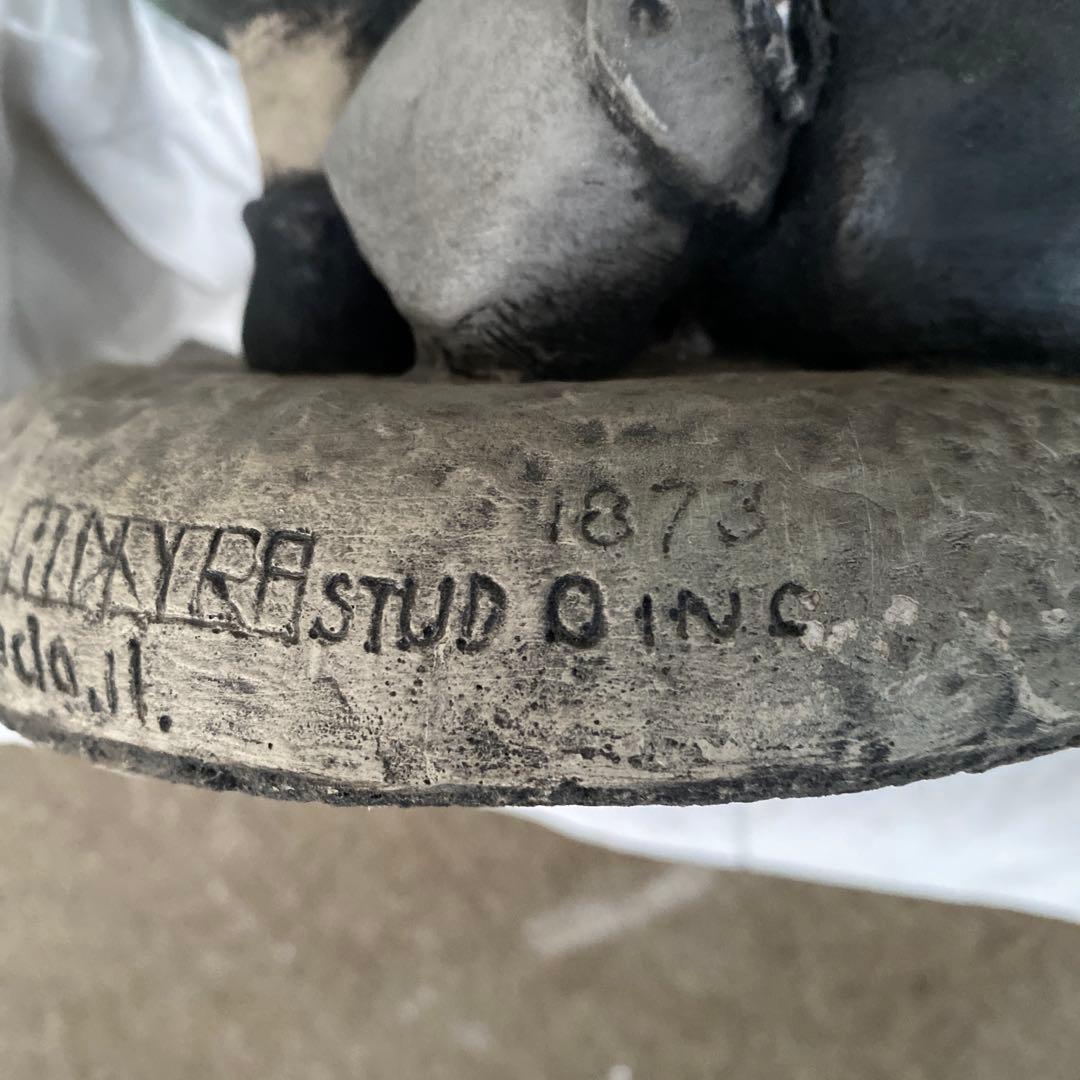 ドアストッパー 軍人の少年 置物 約45cm コンクリート 12kg - メルカリ