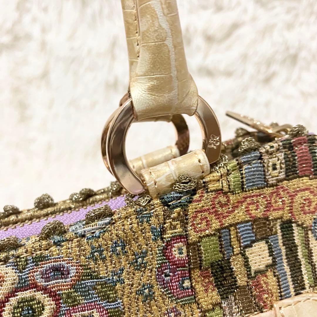 【未使用】Think beeゴールデンクリムト ハンドバック スパンコール 刺繍