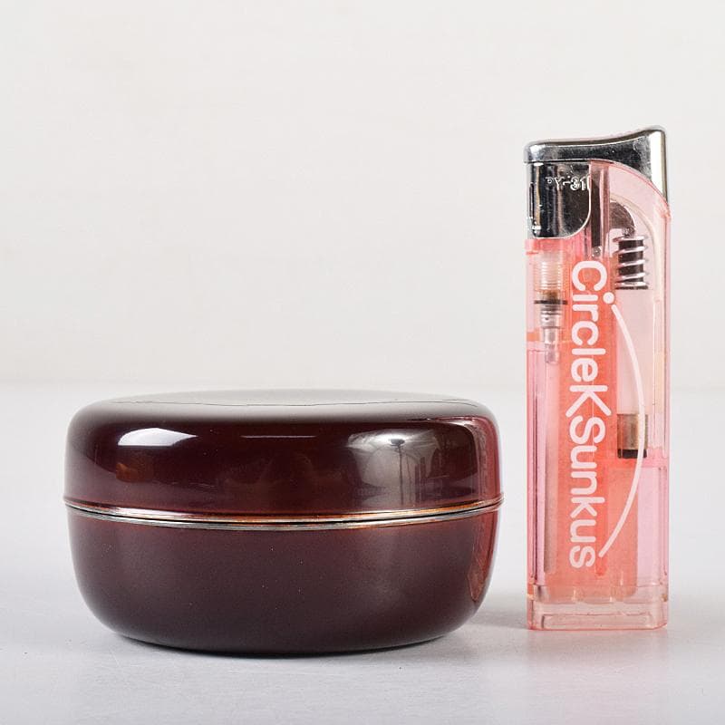 茶道具　山中塗　塗師　前端雅峯作　鯉蒔絵　内銀溜 　香合　共箱　D　R8486