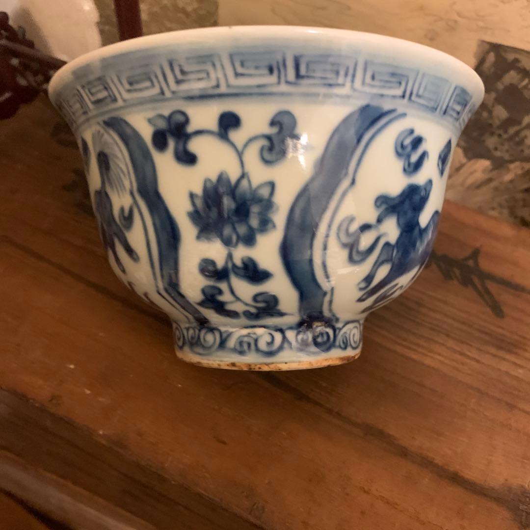 中国美術 古麒麟 清の時代康煕 椀 154