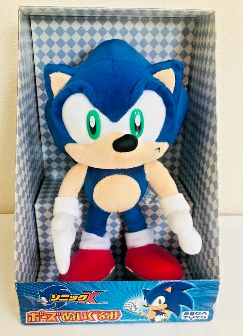 ソニック X アニメ 2003年 当時 ポーズぬいぐるみ 箱付き レア SEGA
