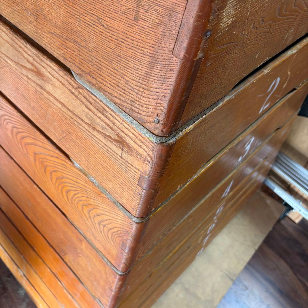 梱包設置込 跳び箱 跳箱 木製 学校 8段 レトロ アンティーク 教育用