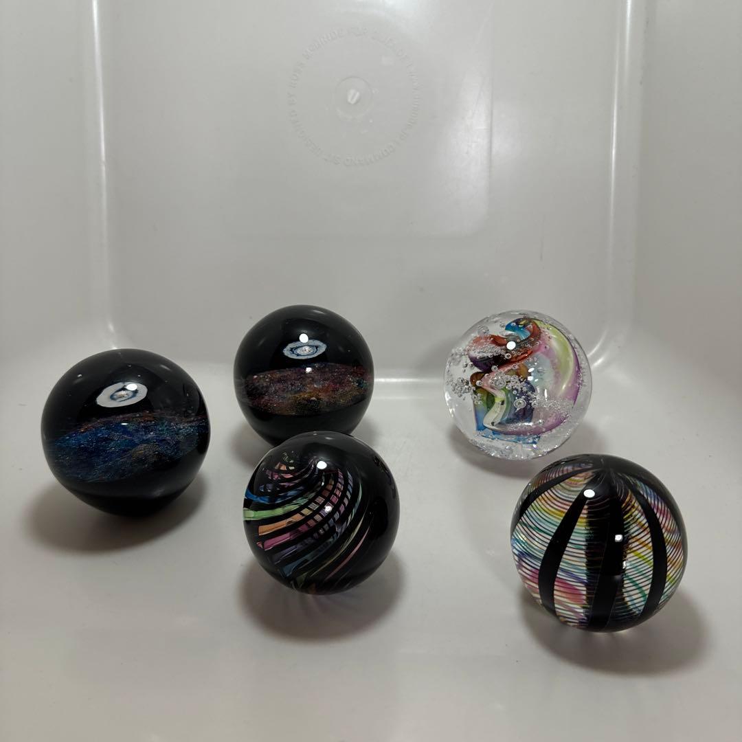 出展作品 セカイ星展 戸田晶子 オブジェ 宮崎英彦 ガラス玉 ルナレインボー