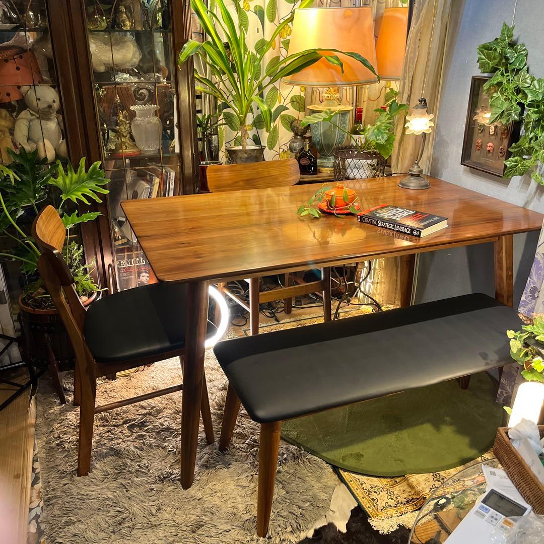 黒ぶたどん Sale ヴィンテージ ウォールナット１３５ダイニングテーブル