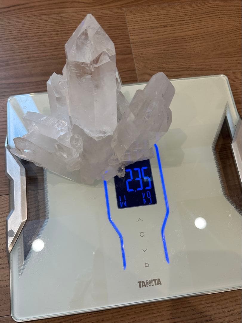 超特大・虹入り ブラジリアンクォーツ クラスター クリスタル クリア