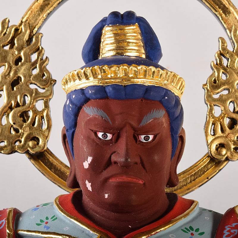 仏教美術 彩色木彫 二十八部衆像 難陀龍王像 歓喜龍王