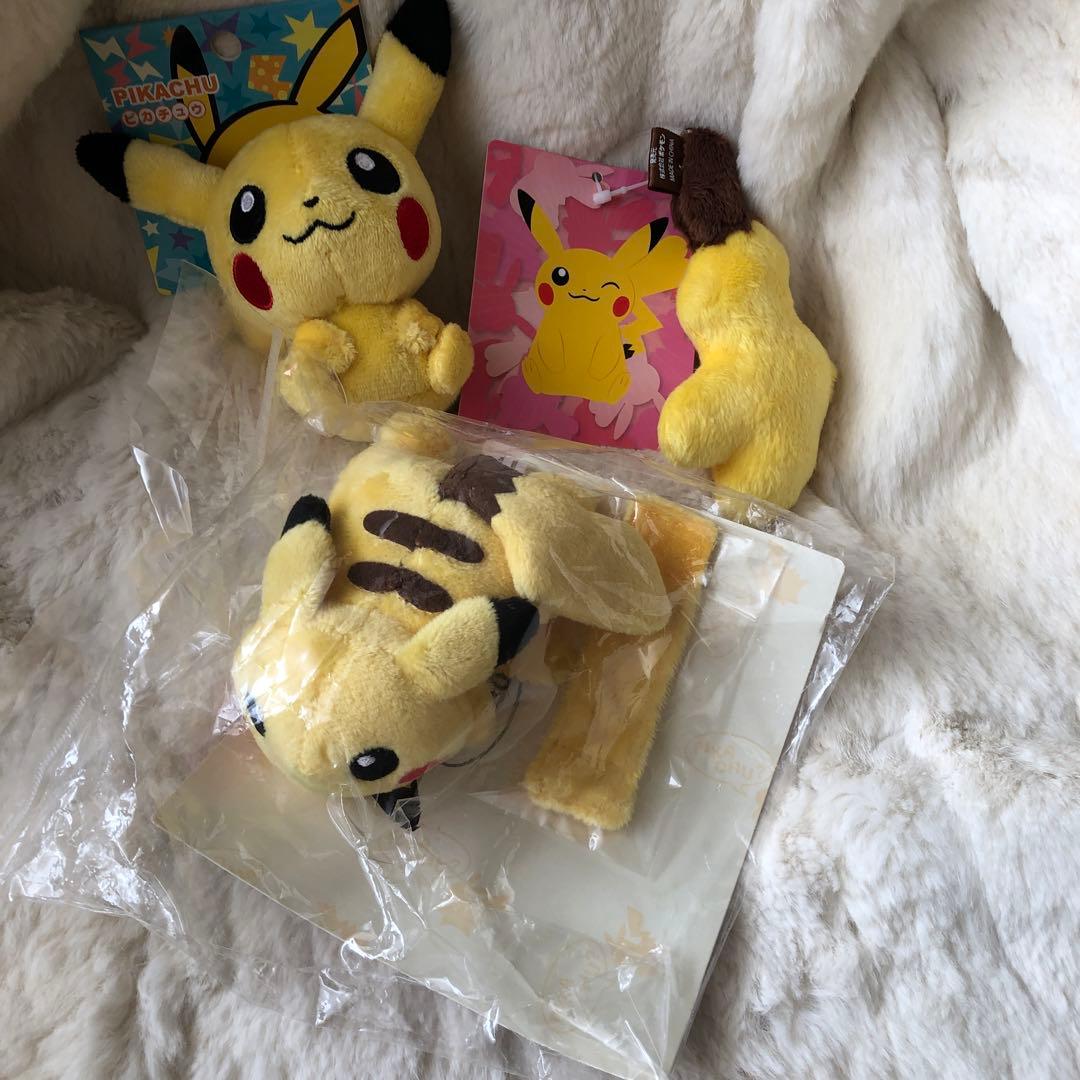ポケモンセンター ピカチュウ マスコット ぬいぐるみ しっぽ セット