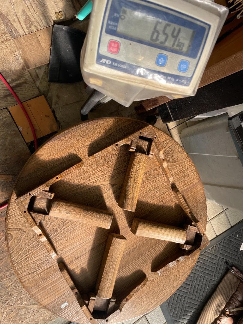 ちゃぶ台 丸形 コンパクト 軽量桐材 2脚セット 和座敷 昭和レトロ