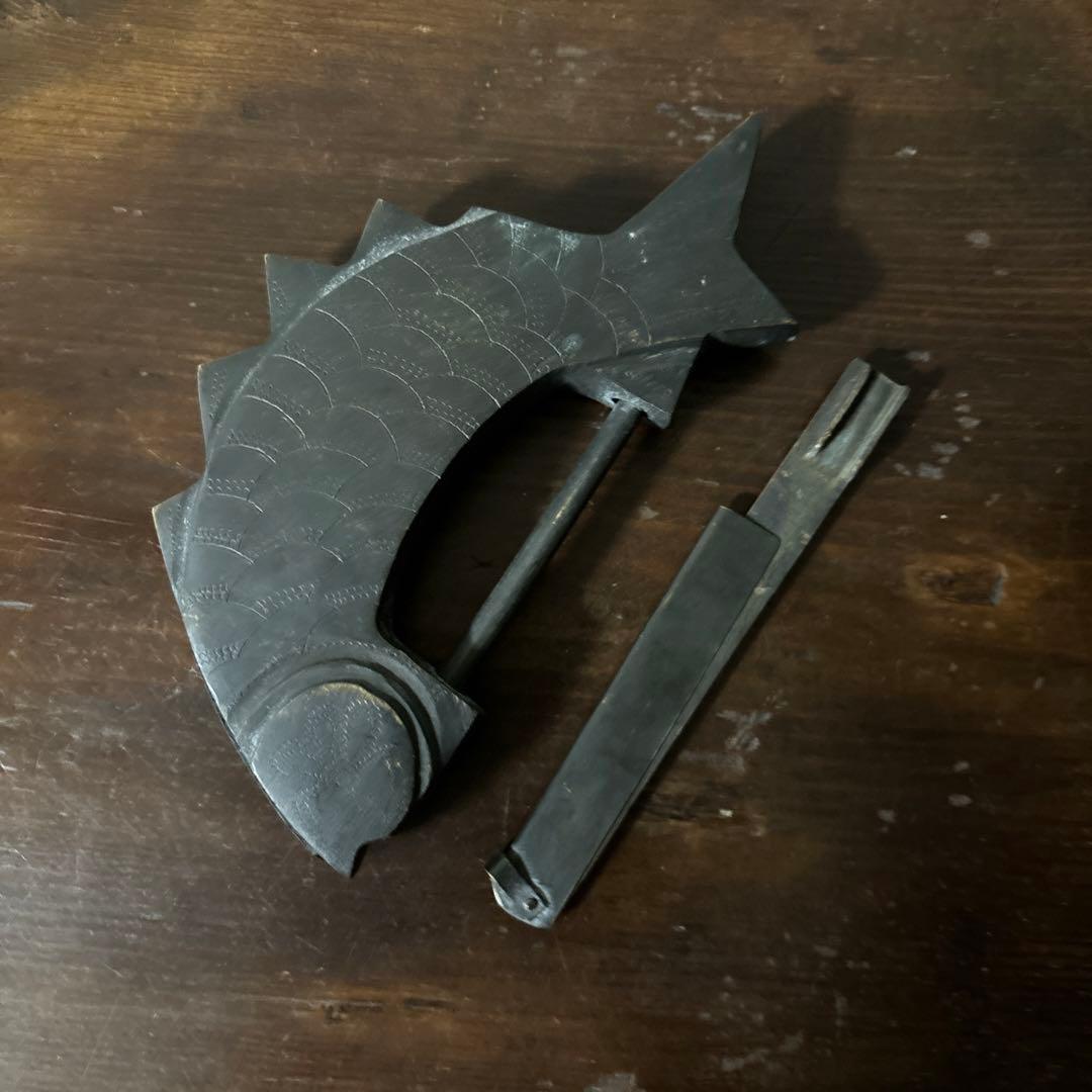 李朝 朝鮮王朝 魚型錠前 鍵 アンティーク 古道具 骨董 古美術 韓国骨董