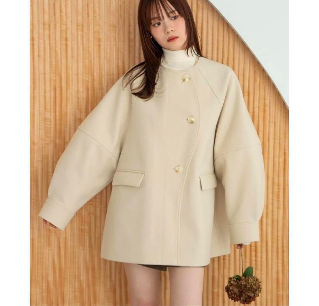 hinari ウェーブデザインミドルコート