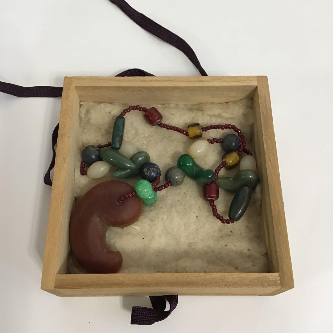 アンティーク 出土品 瑪瑙 勾玉 ネックレス 古墳時代 古代 浪漫 神話