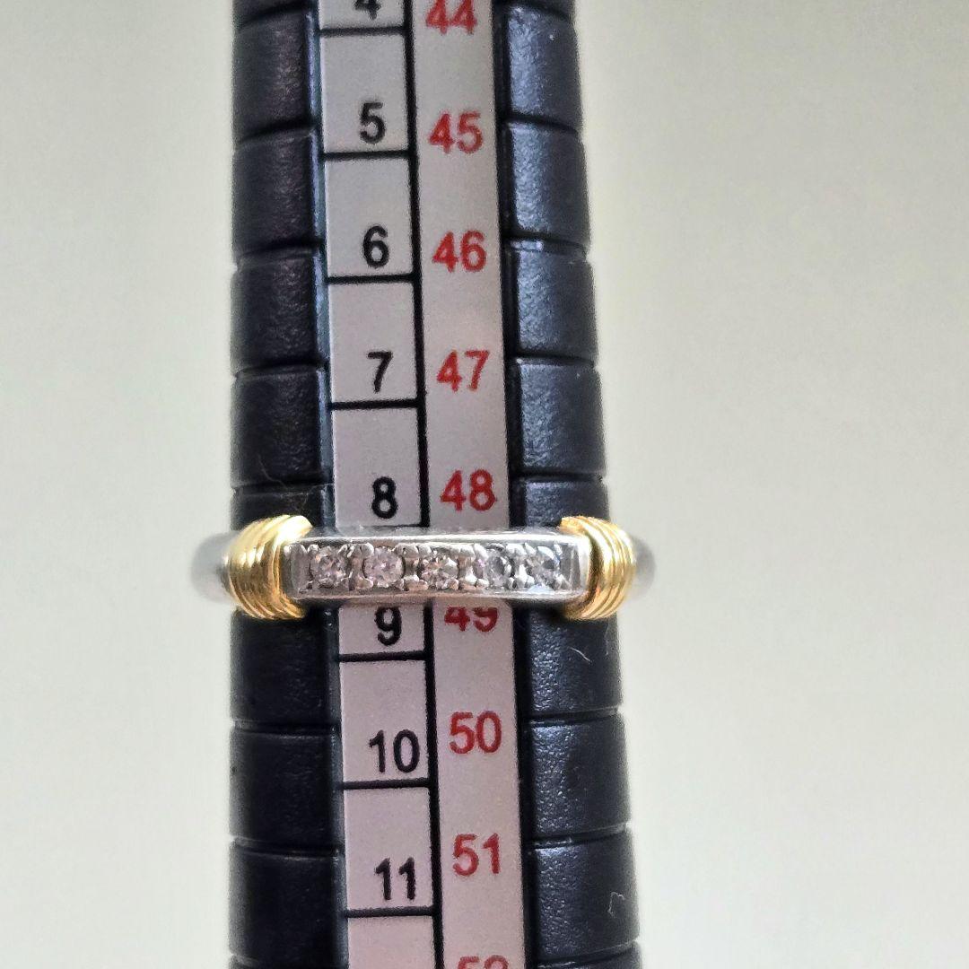 【ワケアリ★Christian Dior★pt950k18ダイヤリング】8.5号