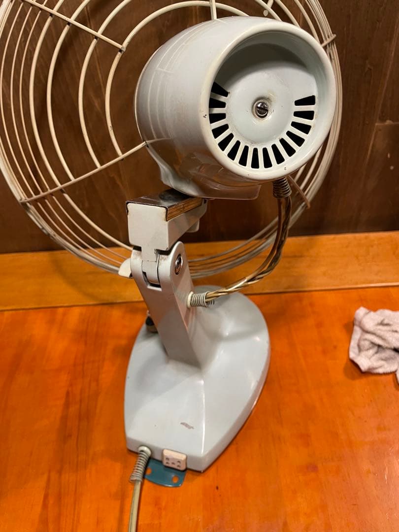 稼働品！　三菱電機　卓上扇風機 リモコン付き　希少 鉄製　ブロカント　壁掛け