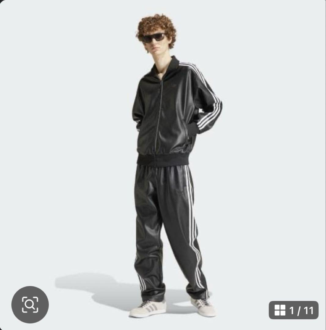 adidas アディダス レザー ジャージ セットアップ M アディダス