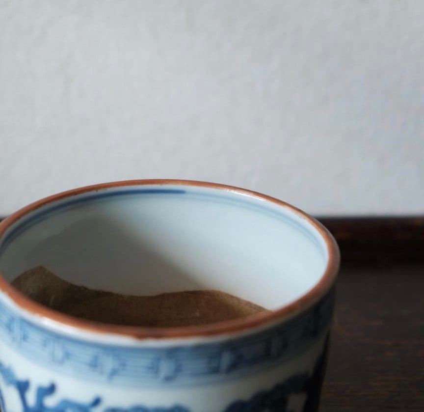 大明成化年製 古伊万里 花文染付火鉢 李朝 高麗 明代