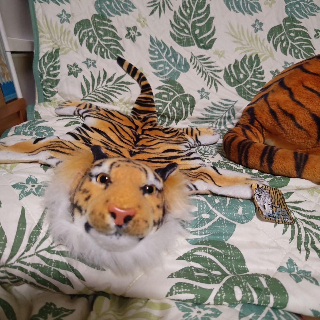 特大リアルタイガーぬいぐるみ！リアルマニアルぬいぐるみマットセット❣
