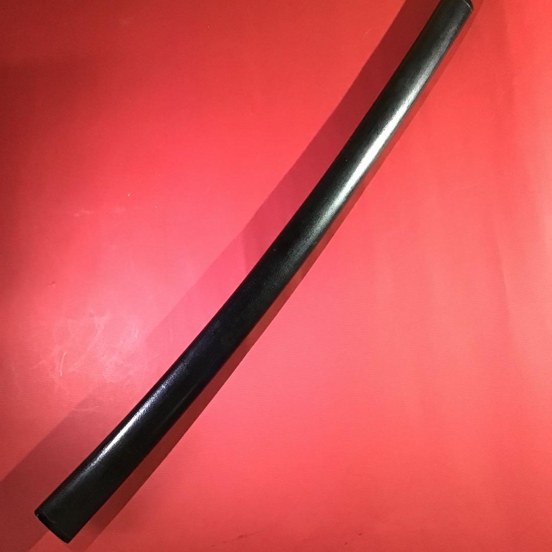 黒漆塗叩地　脇差鞘　江戸期保証