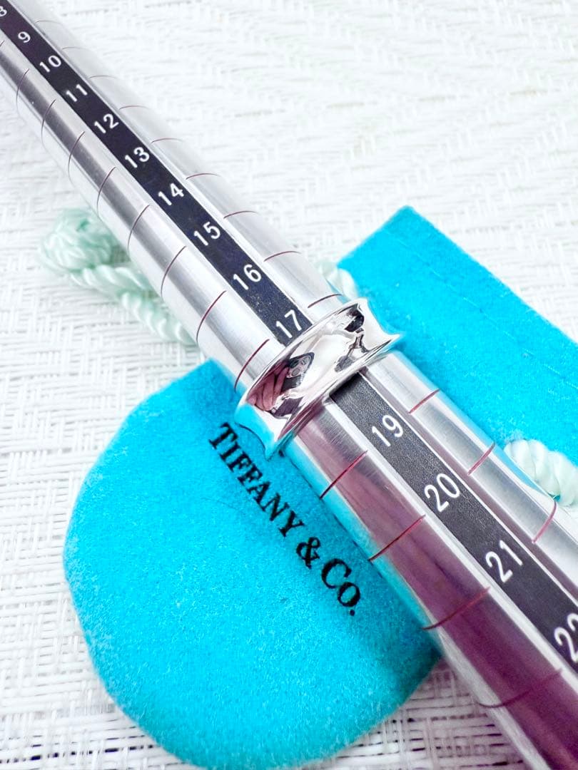 ティファニー　ナローリング　指輪　18号　研磨済み　1837 TIFFANY