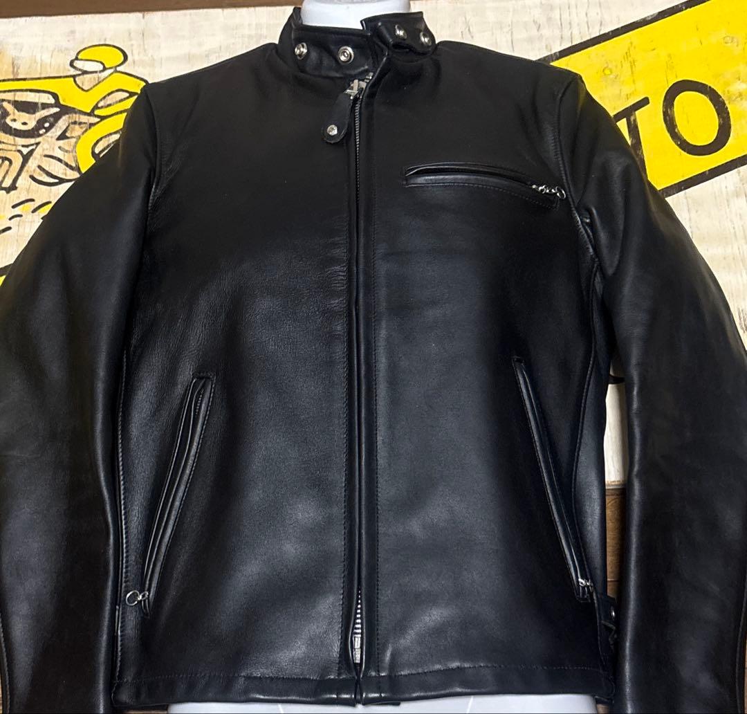 超美品‼️新型schott641 34インチ　シングルライダース　インナーボア付 超美品‼️新型schott641 34インチシングルライダースインナーボア付