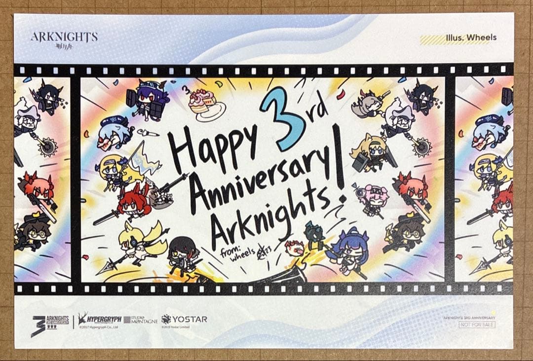 北米版】アークナイツ 3TH アニバーサリーキット 集合 特典ポスト