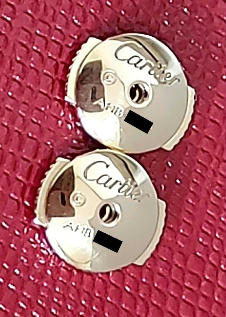 やや訳あり☆カルティエ ダムール K18PG ピンクサファイアピアス 証明