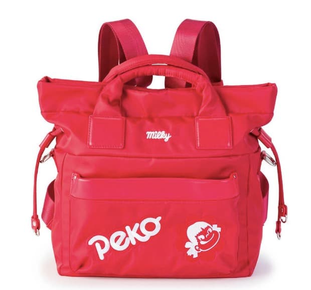 ○BARCOS ペコちゃん 3way ナイロンバッグ ミルキー milky