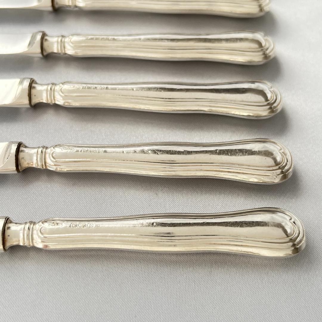 【Mappin & Webb】【純銀ハンドル】 ティーナイフ 6本 ケース