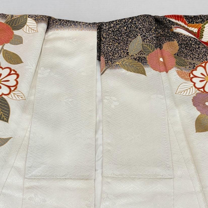 ゆりのはな 本振袖 京友禅金彩加工ボカシ 金駒刺繍 たたき染め