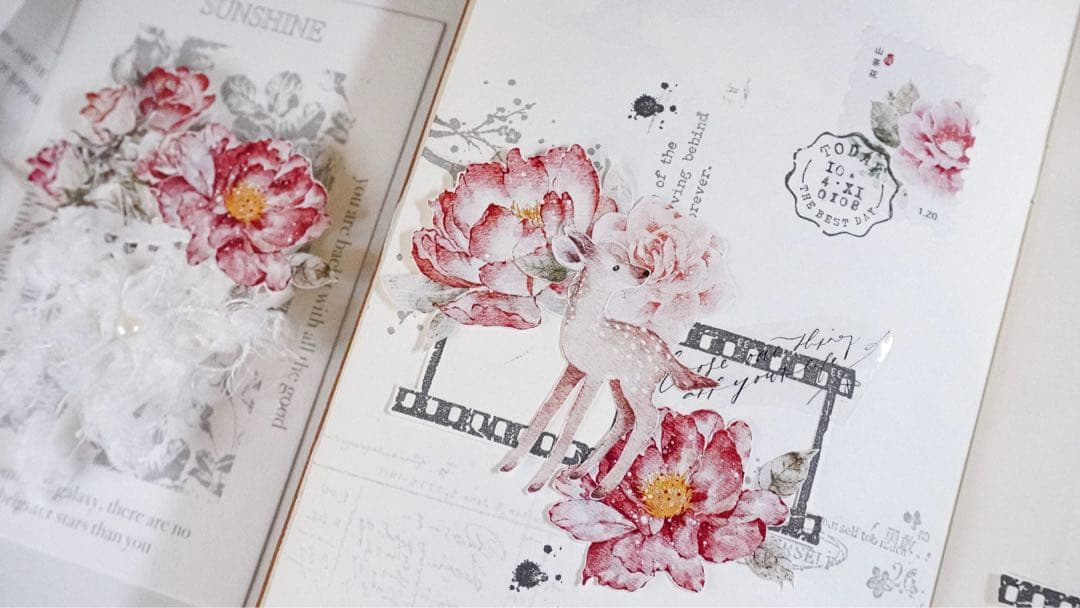 ⭐️SALE⭐️媛子文创《花鹿小径》海外マスキングテープ　マステ 【2561】