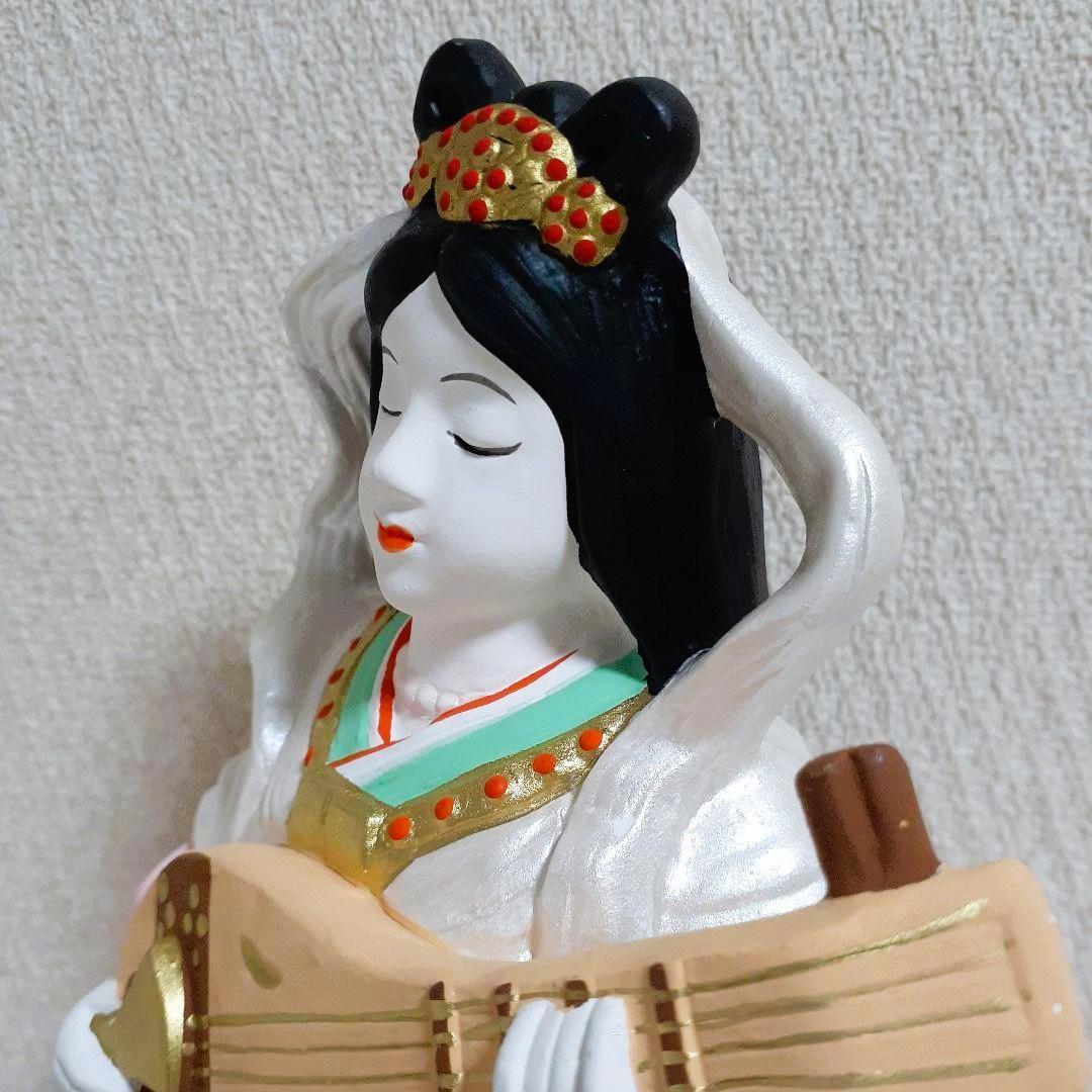 092 開運招福の縁起物！陶器製 笑門七福神 弁財天 特大 昭峰作 - メルカリ