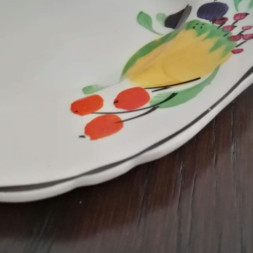 逸品 英国 サムソンハンコック ケーキ皿 飾り皿 アイボリーウェア 1930年製