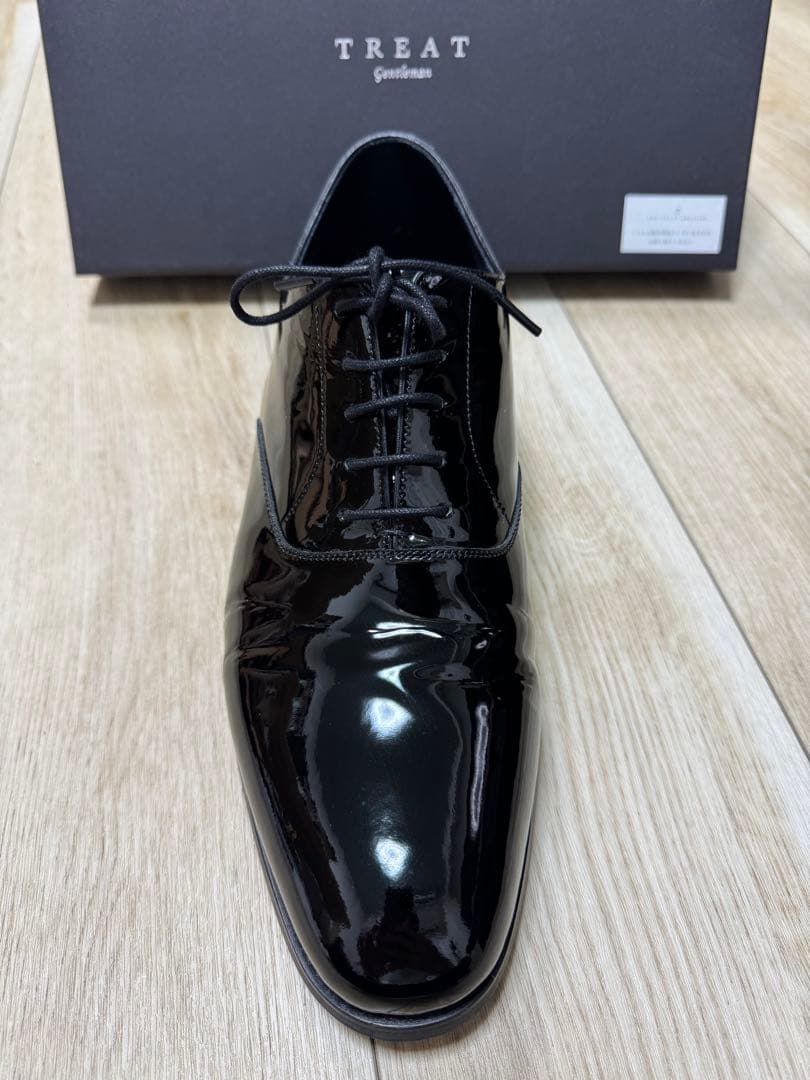 TREAT ドレスシューズ 黒エナメル 結婚式 ※使用してます サイズ:9